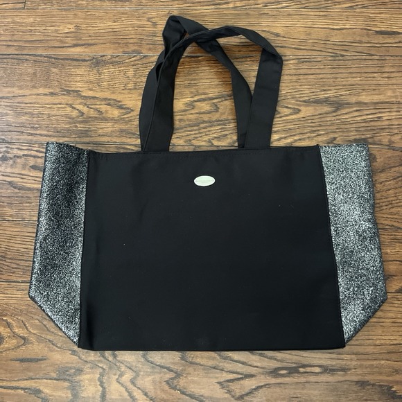 Coach Fragrance Handbags - Coach Large Tote Bag Purse Black Silver Glitter Fragrance Perfume Promo